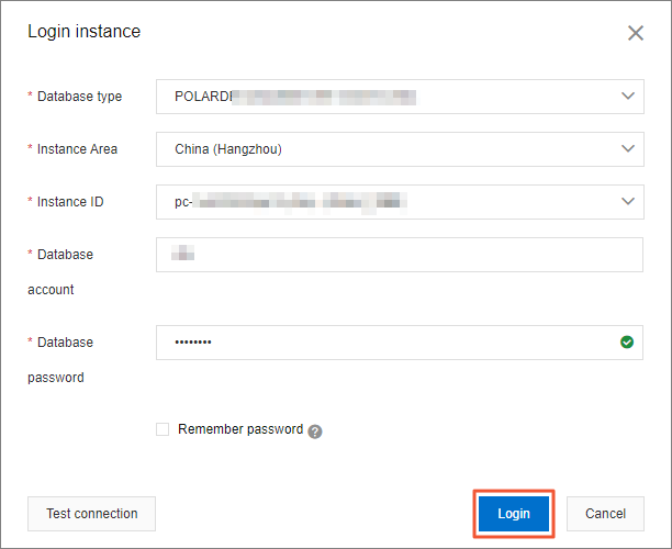Use DMS to connect to a PolarDB cluster