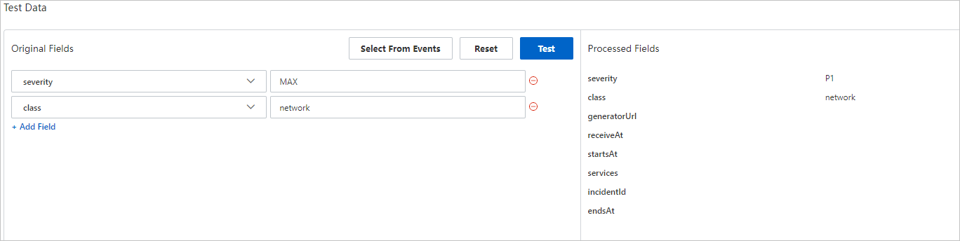 Test result