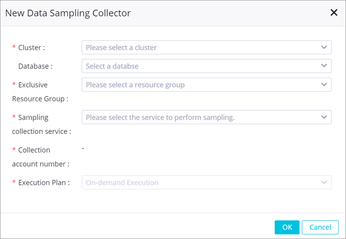 New Data Sampling Collector dialog box