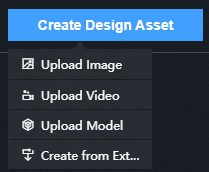 Choose to upload asset content