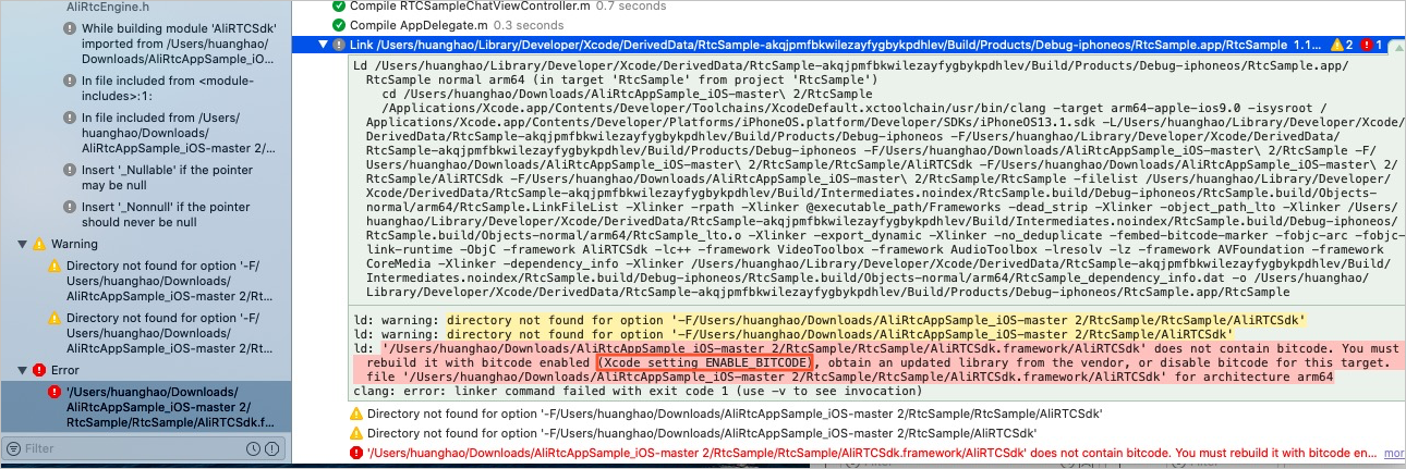 bitcode error