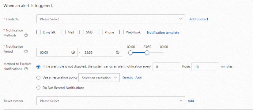 Notification policy - When Alerts are Generated