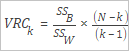 Calculation formula of VRC
