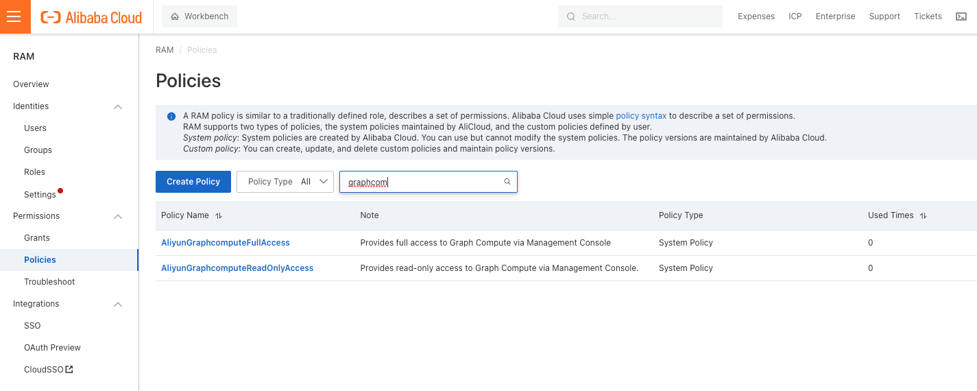 Permissions on Graph Compute