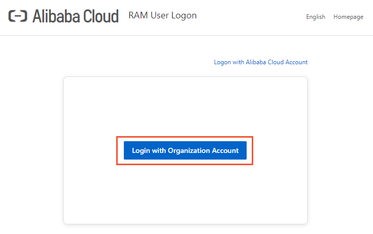 Log on by using an organization account