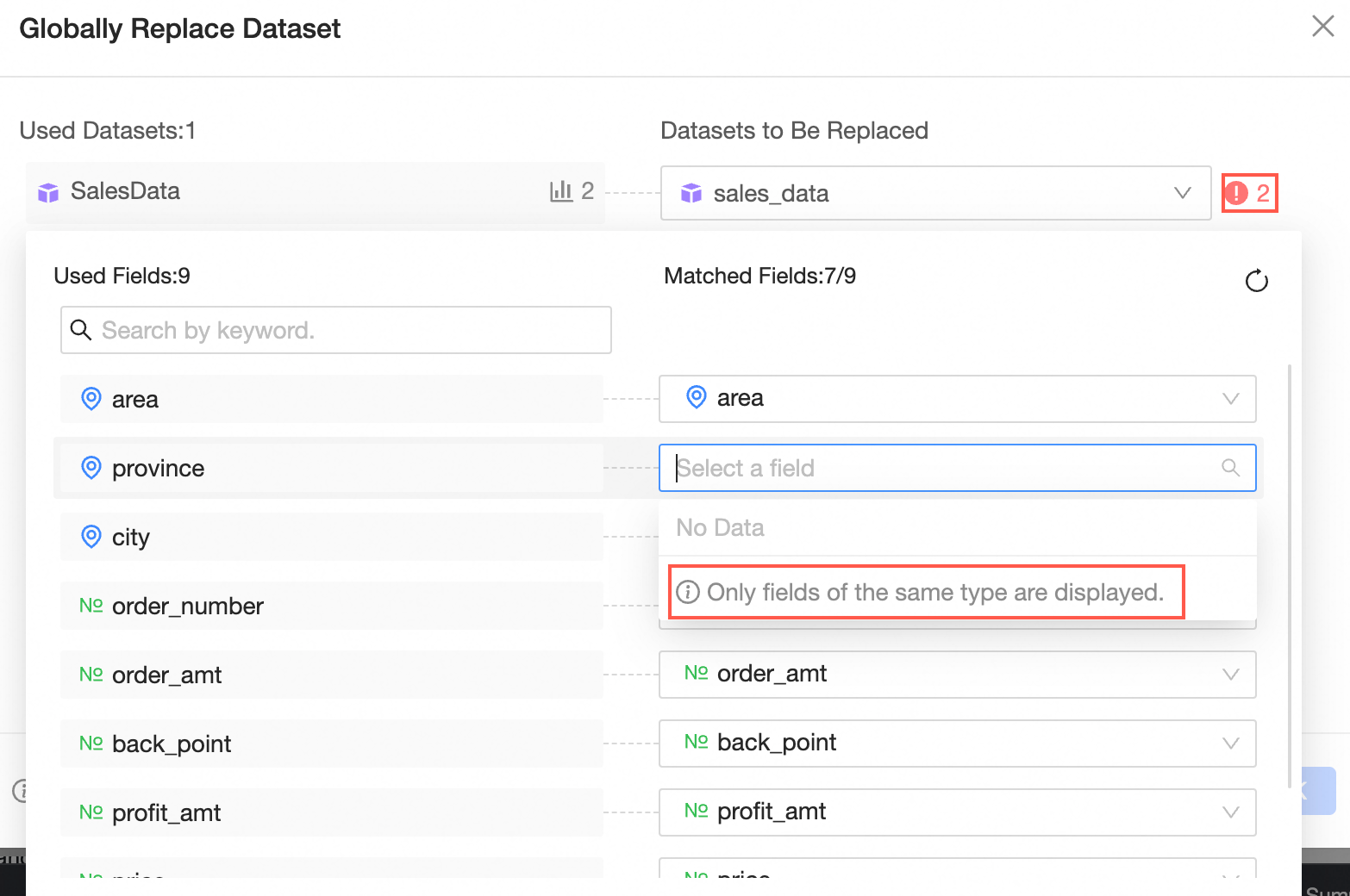 How to switch datasets in the console - Quick BI - Alibaba Cloud ...