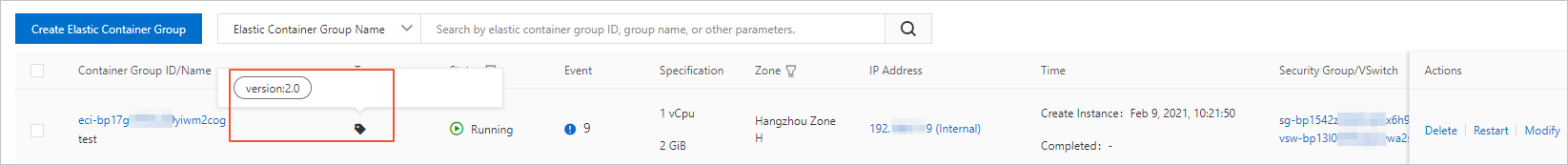View tags