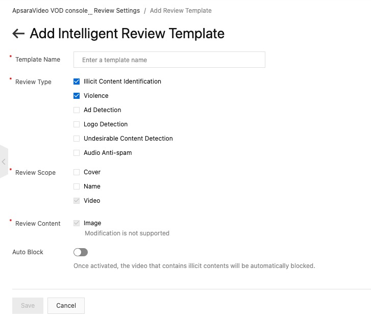 Add an intelligent review template