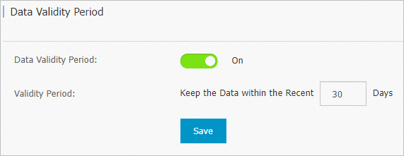Enable the data validity period feature