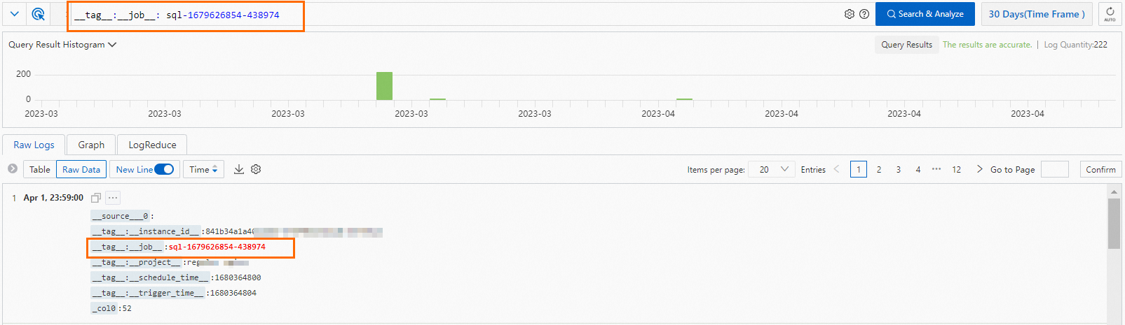 查询Scheduled SQL结果数据