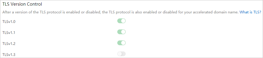 TLS version control