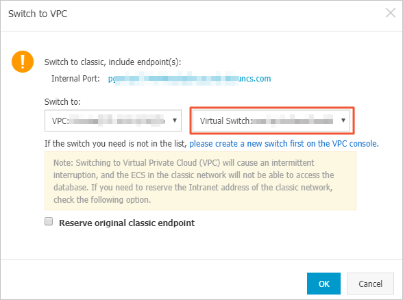Switch to VPC