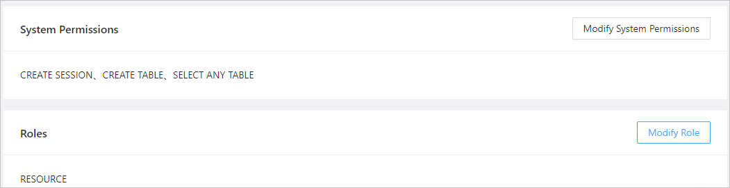 Modify the role of a user in an Oracle tenant