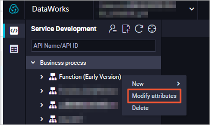 Modify attributes