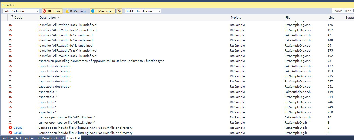 Header files or static libraries are not found