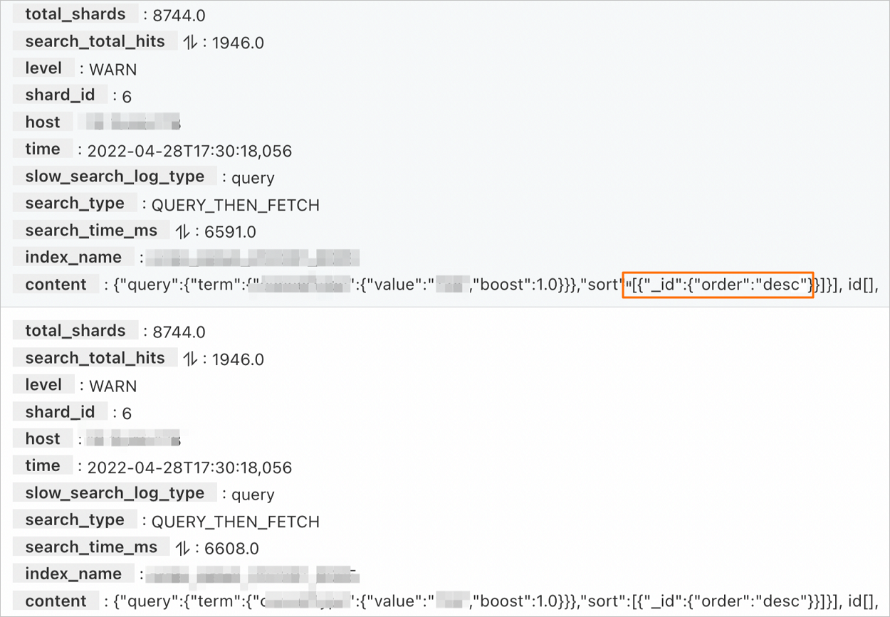 Focused log query