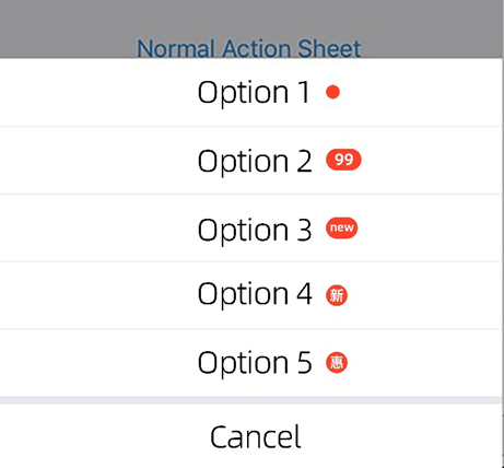 Action sheet - Mobile Platform as a Service - Alibaba Cloud ...