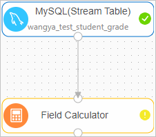 Connect the source database to the field calculator