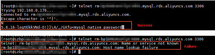 Test connectivity by using the telnet command