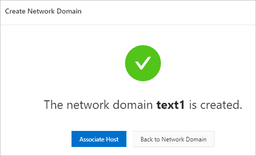 Network domain is created