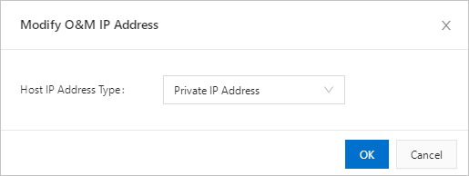 Change the O&M IP address of a host (2)