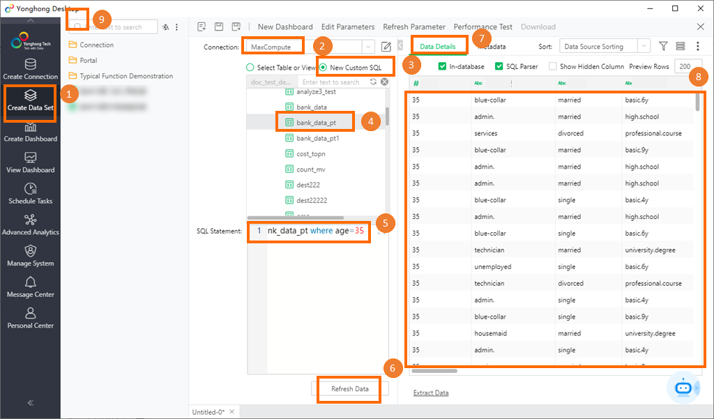 Query table data