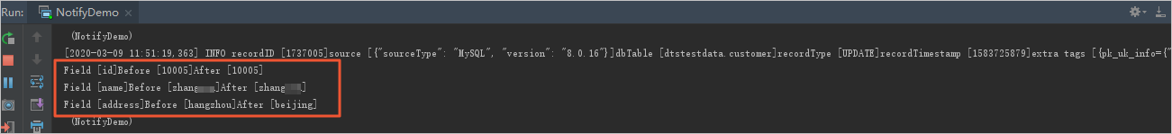 Running details of the Kafka client