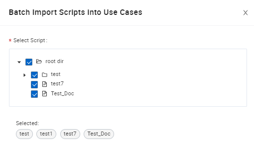Batch Import Scripts into Use Cases 