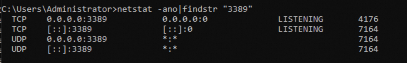 查看端口占用进程