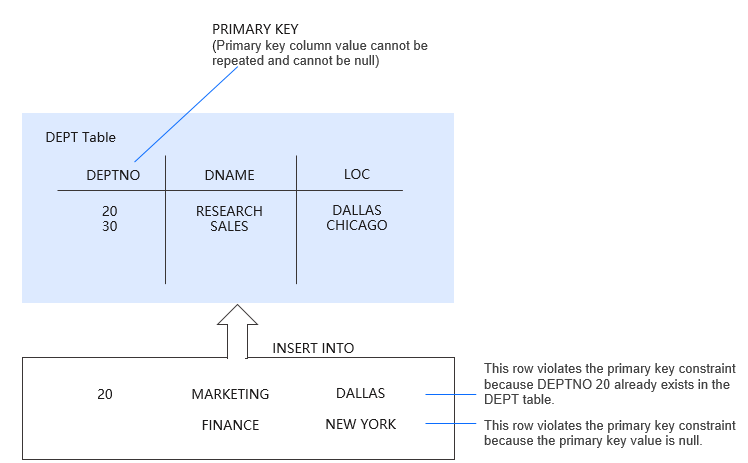 PRIMARY KEY constraints