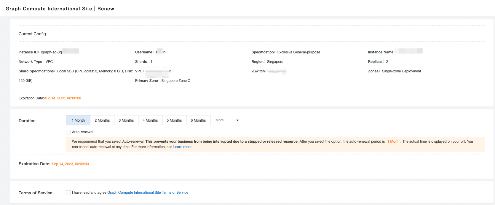 Renew a Graph Compute instance - Graph Compute - Alibaba Cloud ...