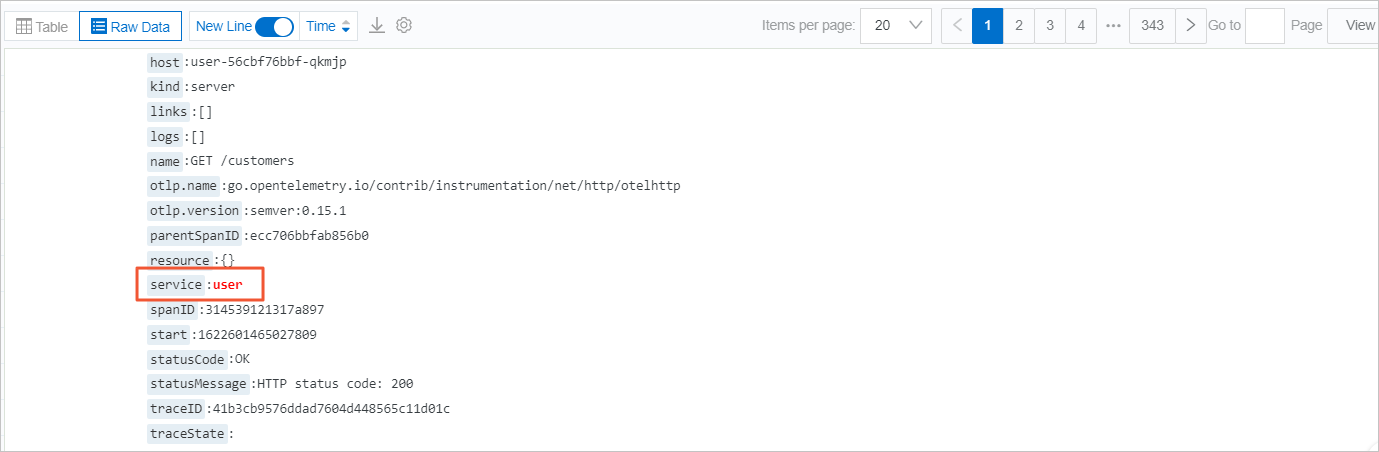 Query results
