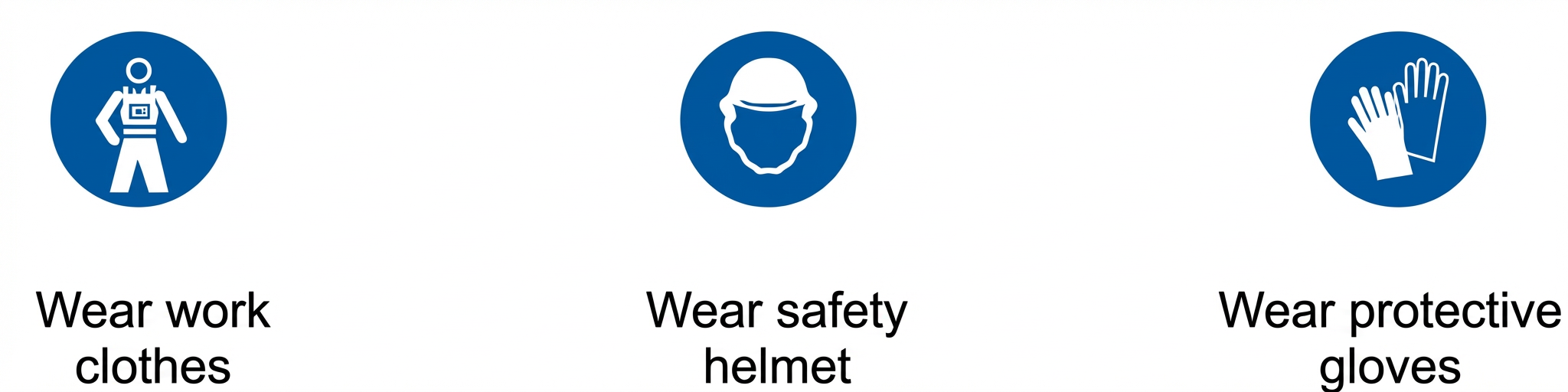 Safety precautions - Protective clothing diagram