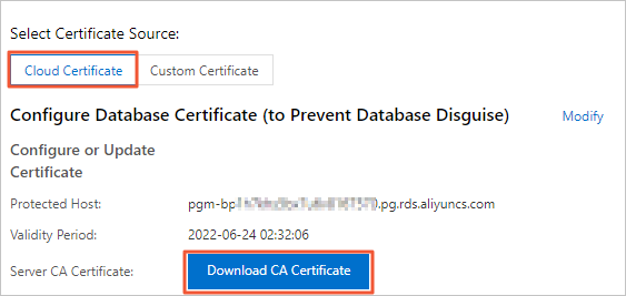 Download the CA certificate