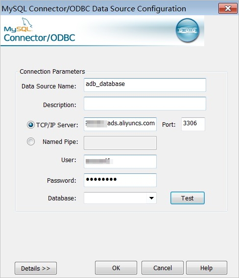 Configure connection parameters