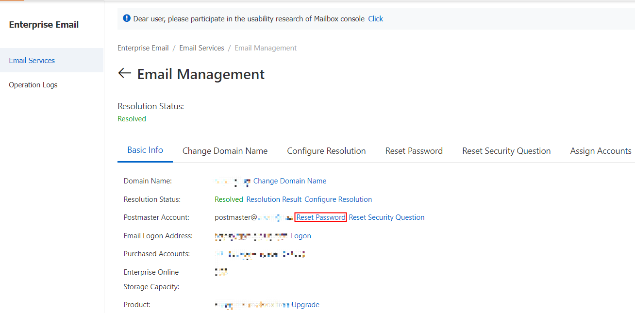 Change password