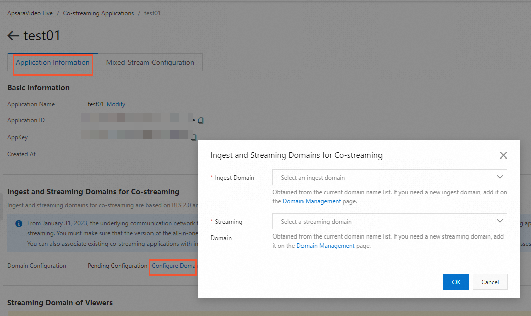 Ingest and Streaming Domains for Co-streaming