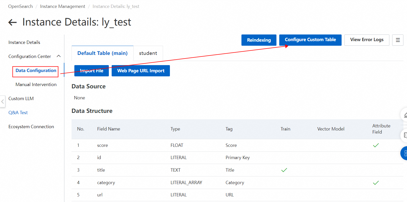 Implement Table-based Conversational Search - OpenSearch - Alibaba ...