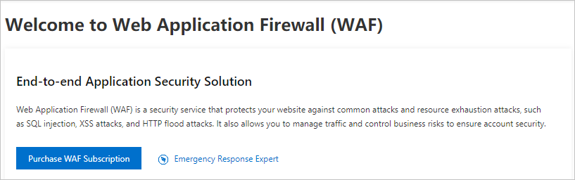 Welcome to Web Application Firewall (WAF) - International site