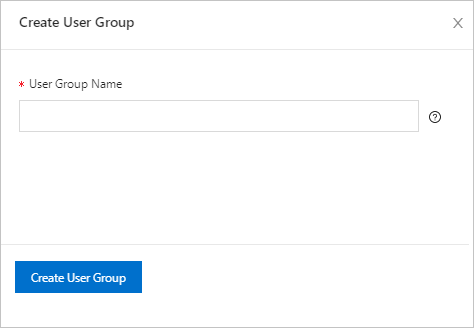 Create User Group panel