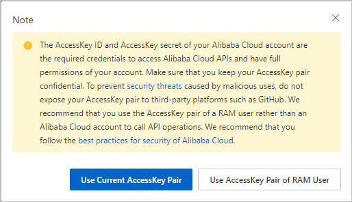 Note dialog box