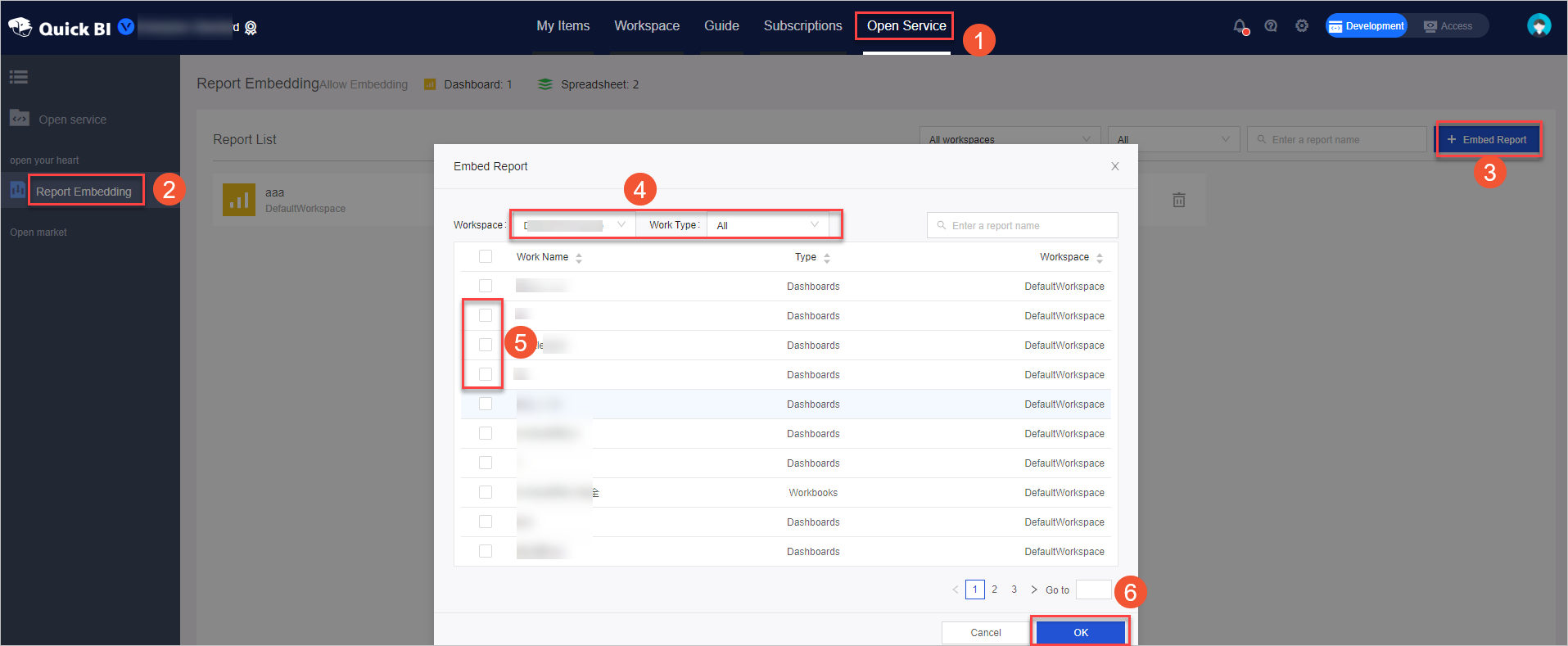 Embed a report by using the International site (alibabacloud.com)