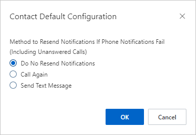 Specify a default method to resend notifications