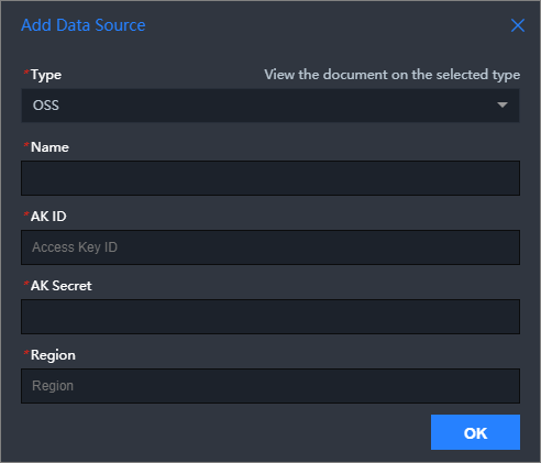 Add an OSS data source