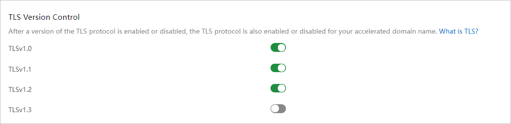 TLS version control