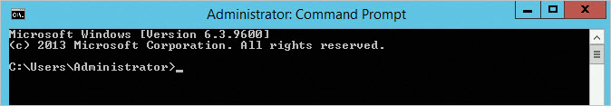 Access the Command Prompt window