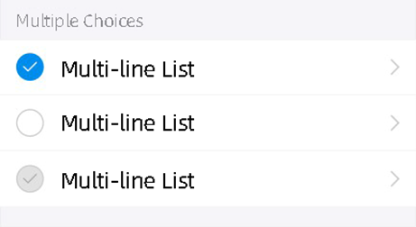 Multi-line list
