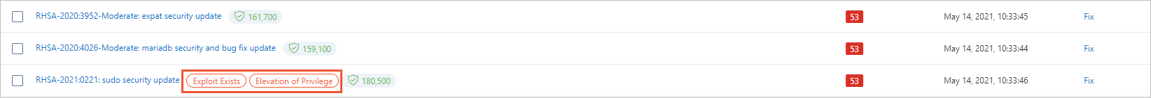 Vulnerability tags