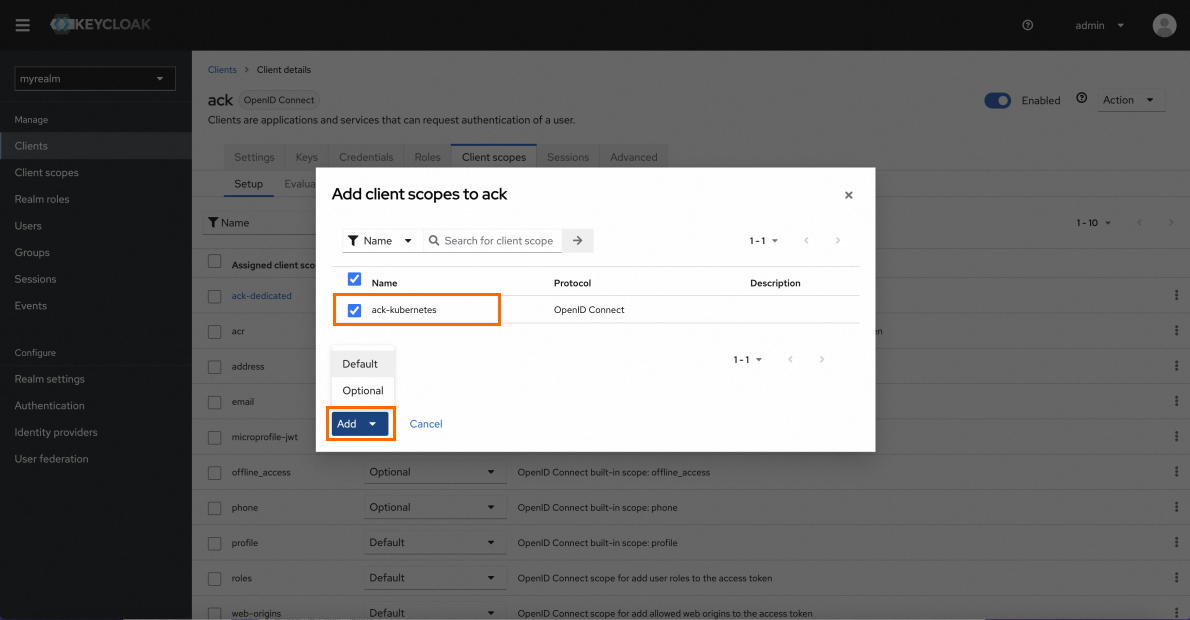 How to deploy a Keycloak Service in an ACK managed cluster and use the ...