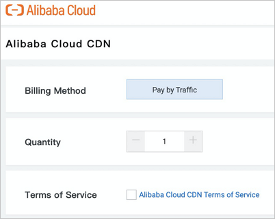 Activate Alibaba Cloud CDN